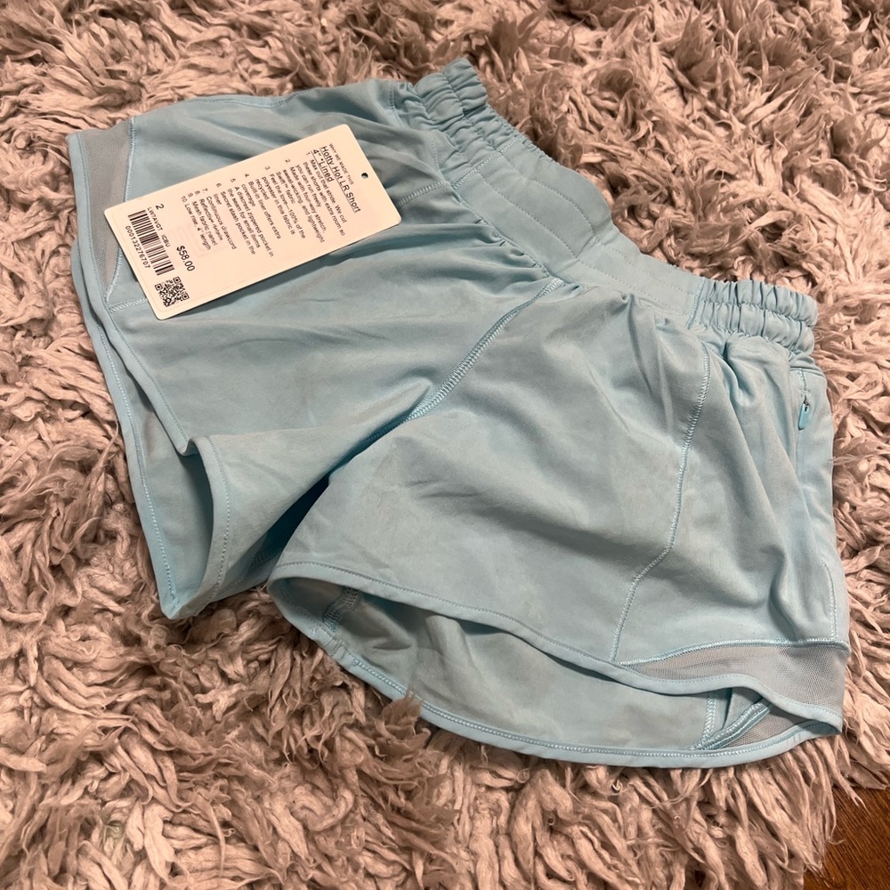 Lululemon Hotty Hot shorts 4” inseam size 2 icing blue ALL SOLD OUT